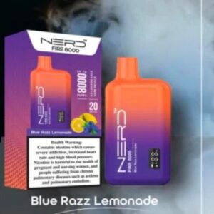 Buy Nerd Fire 8000 Puffs Blue Razz Lemonade
