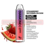 Vapes Bars Diamond 7000 Puffs Strawberry Watermelon gum